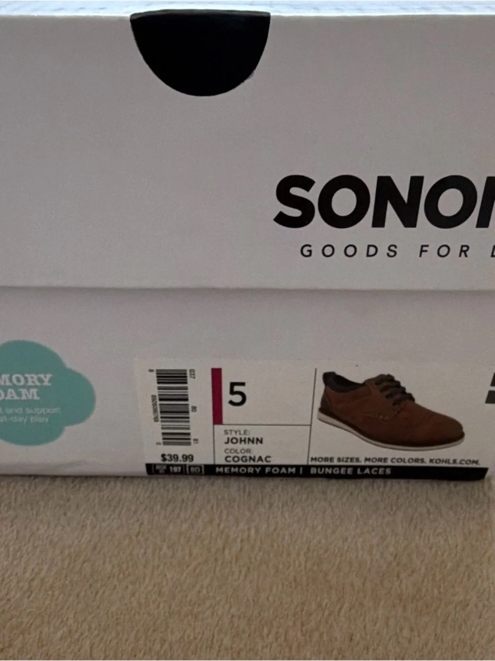 Sonoma brown oxford dress shoes size 5 . New with box